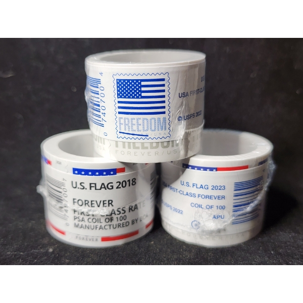 3 - Rolls of 100 United States Forever Postage Stamps - Sealed Brand New - Brand New - $234 Face Val