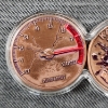 Image 2 : Incredible 2 Coin Display Case Ft. Two Separate 1 Oz Copper Rounds Each FT. Speedometer & Piston