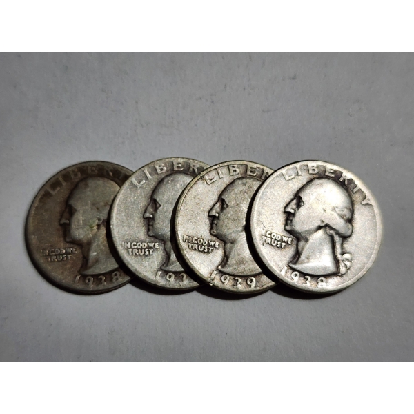 $1.00 Face Value in Assorted Year 90% Silver United States Washington Head Quarters 