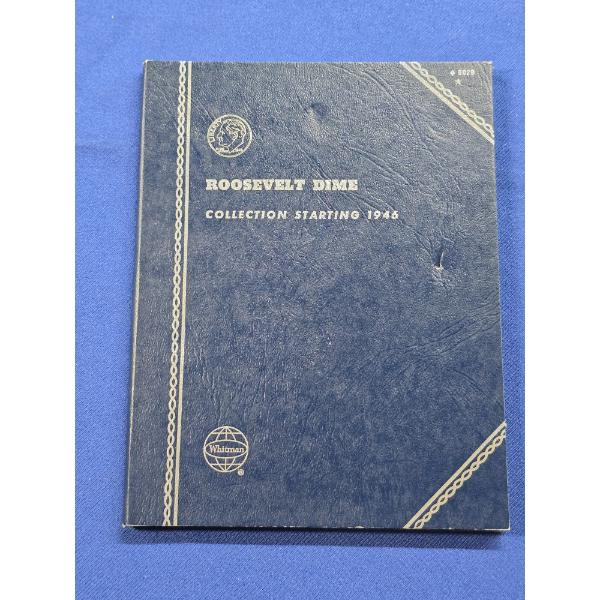 Coin Collecting Book - Roosevelt Dime Incomplete Collection Starting 1946 - Coins Incl. FV: $.60