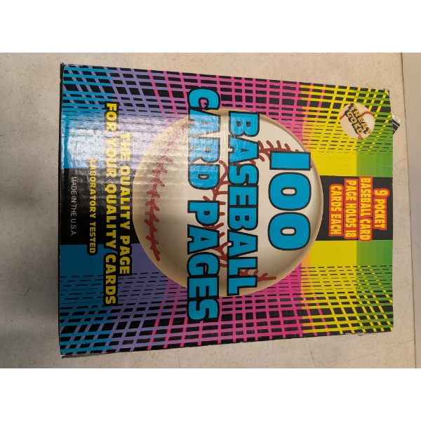 Indians Baseball Cards In Book, & 4 New Packs Of Protectors