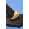 Image 2 : Men's 14K Gold Ring With Diamonds - Size 9 - Weight: 6.6g