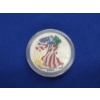 Image 3 : Colorized 2000 American Silver Eagle 1 oz .999 Fine Silver In Display