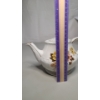 Image 5 : Vintage Ellgreave Wood & Sons England Floral Genuine Ironstone Teapot With Gold Trim