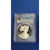 Image 2 : PCGS Gold Shield 2020-W PR69DCAM Silver Eagle $1 -V75 Privy Coin With Original Box