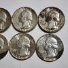 Image 3 : Eight Assorted 1964 United States Washington 90% Silver Quarters ~ $2.00 Face Value