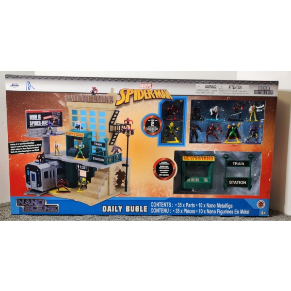 Marvel Spider-Man Nano Scene Daily Bugle Playset With 35 Parts & 10 Metal Figures ~ NEW IN BOX!