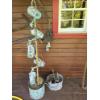 Image 3 : 12pc Outdoor Decor with Old Tools and 65" Water Can Fountain