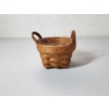 Image 1 : Longaberger Small Round Basket with Liner and Leather Handles - Excellent Condition! 
