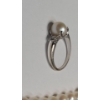 Image 5 : 14K White Gold Pearl Ring (Size 6) & Pearl Necklace With 14K White Gold Clasp - Ring Weight: 3.0g