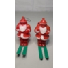 Image 2 : Vintage Christmas Ornaments Featuring Rosbro Santa Ski Candy Container Ornament