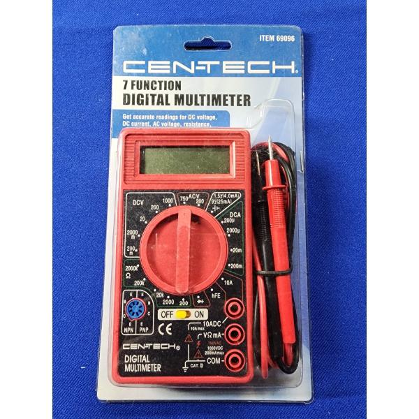 Cen-Tech 7 Function Digital Multimeter - Brand New in Package 