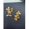 Image 1 : Disney Napier Mickey & Minnie Mouse set of 2 Gold Toned Brooch Pins 