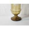 Image 3 : Vintage Mary Gregory Hand-Painted Enamel Amber Glass Vase 