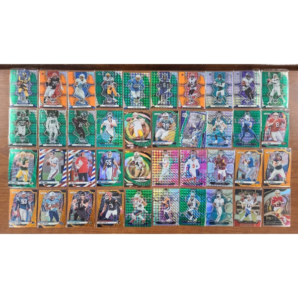 40 Assorted Near Mint Football Trading Cards Ft. Names Like Brett Favre, Bryce Young & More!