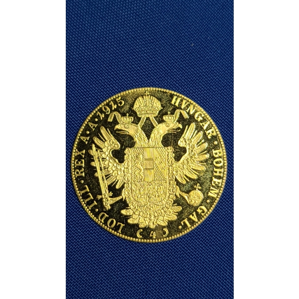 1915 Austria Gold 4 Ducat Restrike Coin