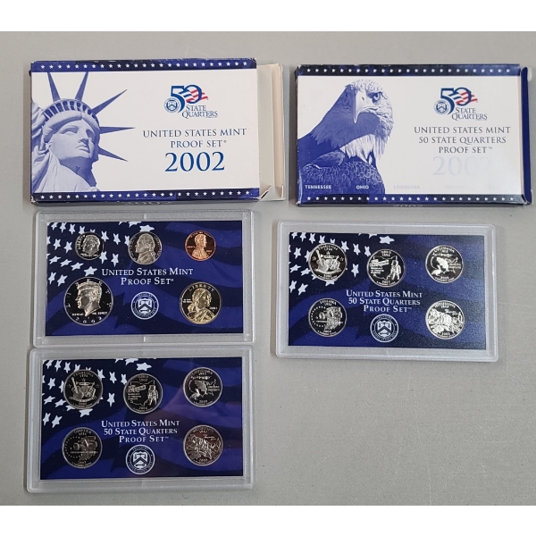 2002 United States Mint Proof Coin Set & United States Mint Proof 50 State Quarters Proof Set 