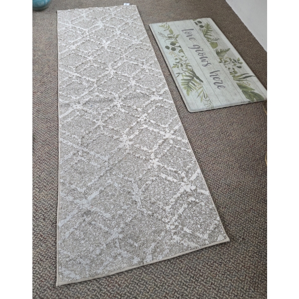 PICKUP IN CANTON - Six Foot Runner Rug, And Doormat  