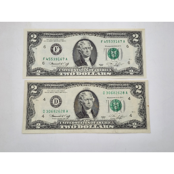x2 United States Series 1976 $2 Notes