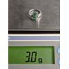 Image 3 : 10k Gold Ring with Green Stones - Size 7 ~ Weight 3g