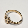 Image 3 : Beautiful 14K Yellow Gold Monogram Ring - Size 7 - Total Weight: 2.3g