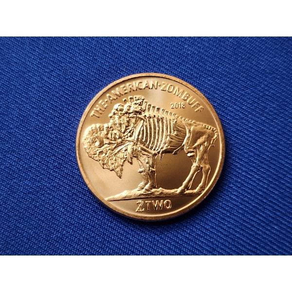 "Zombucks - Currency of the Apocalypse" 2018 The American Zombuff 1 oz .999 Fine Copper Round
