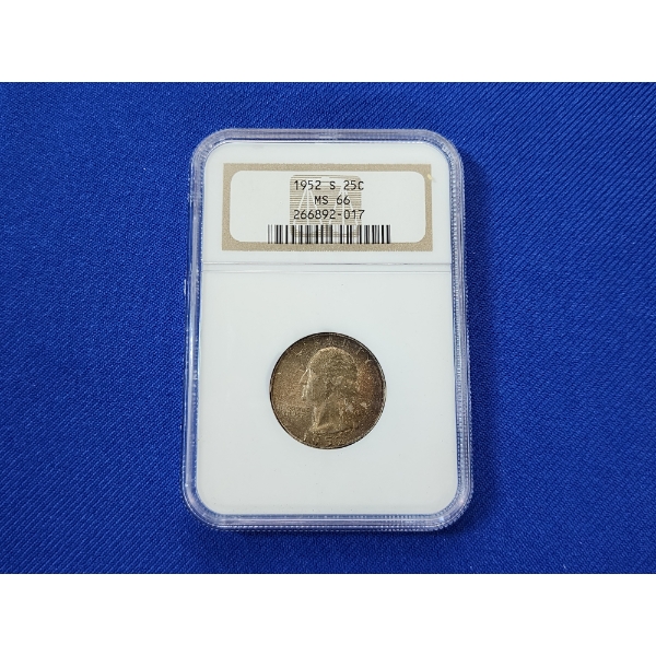 NGC MS 66 1952-S Silver Washington Quarter