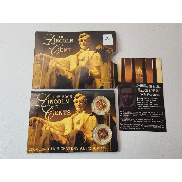 2009 Lincoln Bicentennial Program Commemorative Set P&D Mint