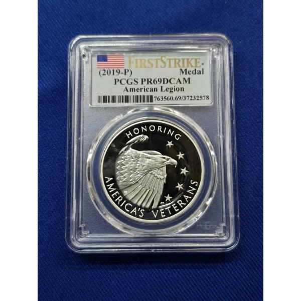 2019-P American Legion Silver Medal PCGS PR69 DCAM - Honoring America's Veterans