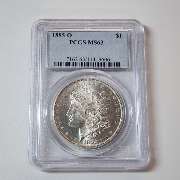 1885-O United States 90% Silver Morgan Dollar PCGS Graded MS63