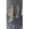 Image 15 : Fantastic & Large Japanese Carved Figural Hinged Sectional Dressing Privacy Screen - 72" x 48"