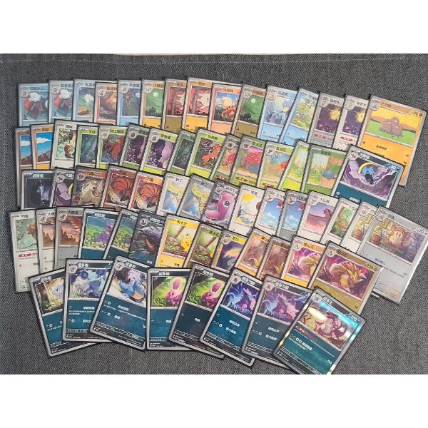 Large Lot of Over 70 Assorted Korean & Chinese Pokemon Trading Cards Ft. Holos, Rares & MORE!