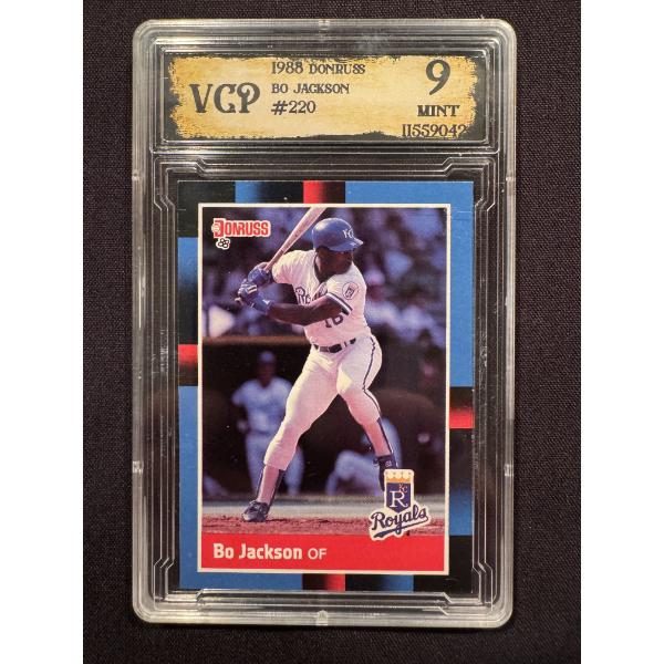 1988 Donruss Baseball Card #220 Bo Jackson Future Stars Rookie Card - Graded 9