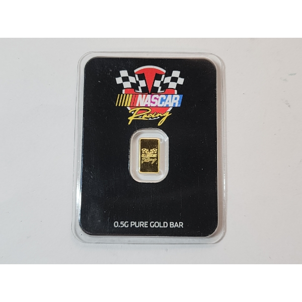 Rare 2025 NASCAR Racing 0.5g .9999 Gold Bar In Sealed Package 