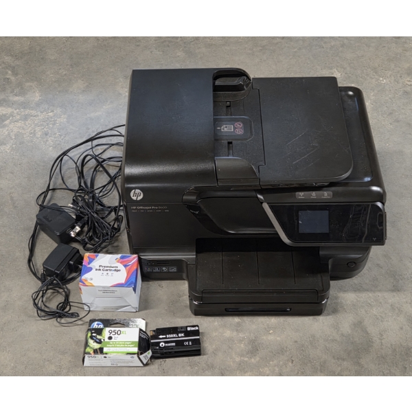 Great Condition HP Office Jet Pro 8600 Copy Scan Fax Copy Machine With Extra Ink Carts!