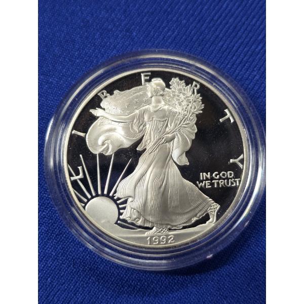 *Rarer Mint* 1992- S American Silver Eagle Proof - One Ounce Silver Bullion Coin