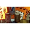 Image 3 : 6 Pcs Oil & Gas Advrtising Pieces  - Vintage Oil Cans - All Empty - See Pics