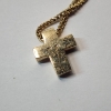 Image 4 : 14K Gold 16.5" Chain Necklace with 14K Gold Cross Pendant Total Weight: 12.0g