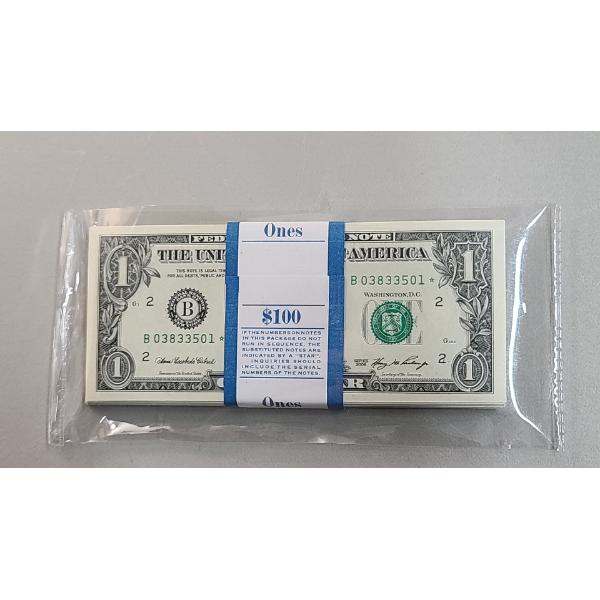 $100 Uncirculated Sequential BEP Wrapped Series 2006 Federal Reserve $1 STAR Notes - FV: $100