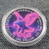 Image 4 : 1 Oz Fine Copper Unique Colorized Walking Liberty Design Round in Capsule