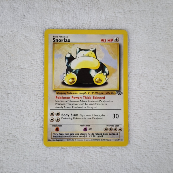 Snorlax 27/64 Non Holo Rare Vintage Pokemon Trading Card ~ From Jungle Set