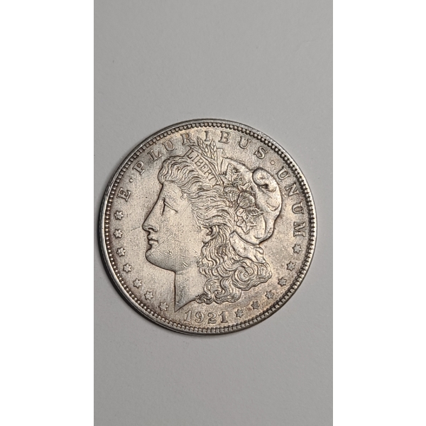 United States 1921 90% Silver Morgan Dollar - AU Condition