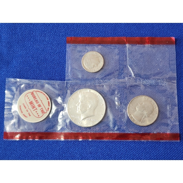1968-D United States (Incomplete) Mint Set Including 40% Silver Half Dollar