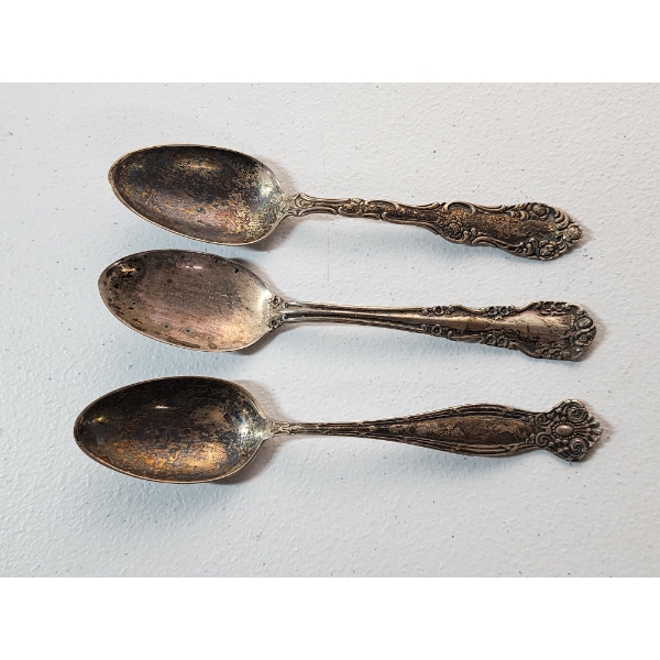 Three Vintage Sterling Silver Spoons TW: 67.9g