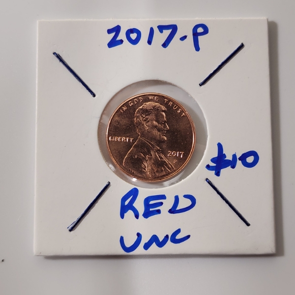 2017-P United States Lincoln Shield Cent - RED Uncirculated