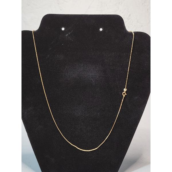 14K Yellow Gold Triangle-Link 21" Necklace TW: 2.4g