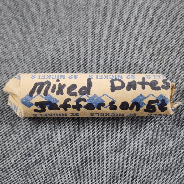 Unsearched Roll of Assorted 1950's Jefferson Nickels ~ MIXED DATES ~ Face Value: $2.00