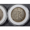 Image 3 : Two 90% Silver Walking Liberty United States Half Dollars in Protective Capsules ~ Face Value $1.00