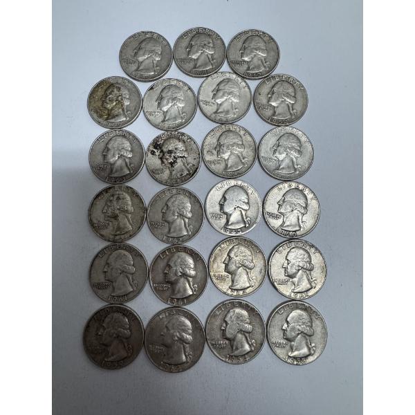 90% Silver United States Washington Quarters Featuring Key Dates- Beautiful Condition