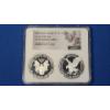 Image 1 : NGC 2 Coin Set 2020 - 2021-S PF 69 Ultra Cameo T-1 & T-2 1 0z Silver American Eagles